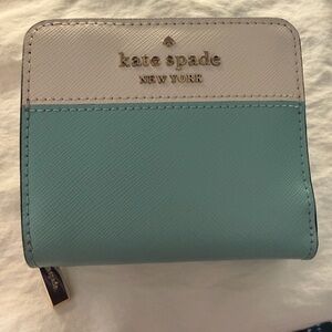 Kate Spade Teal and Beige Wallet